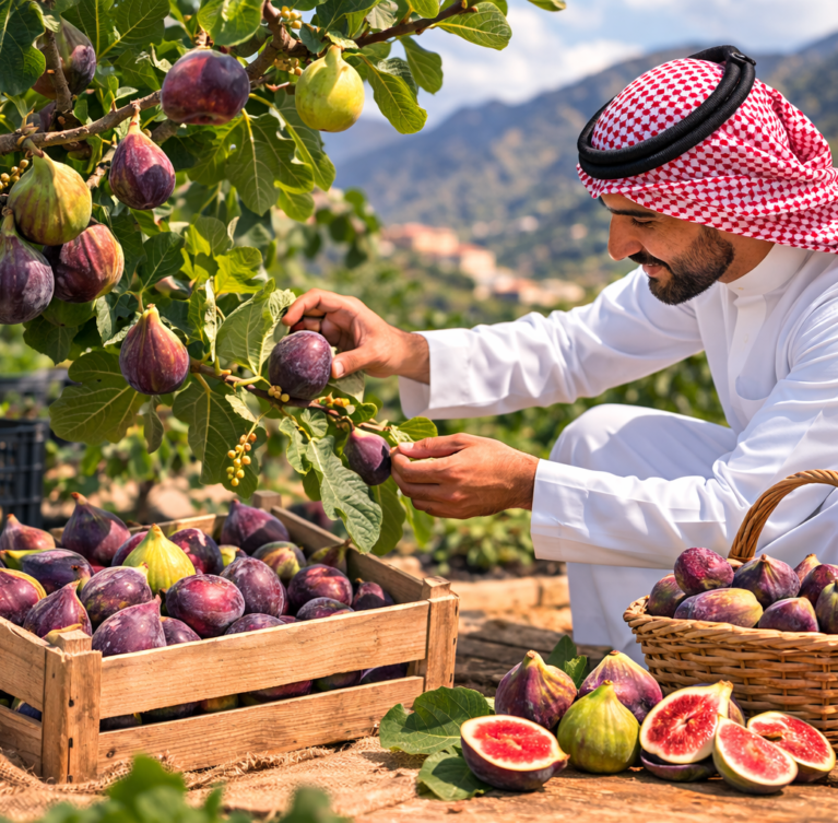 The farm offers the finest rare Istanbul figs, carefully grown within the farm, where visitors can buy fresh figs directly during the production season and enjoy their natural taste and high quality.